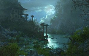 Fantasy Japan House MoonNight