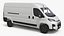 3D White Fiat Ducato 2025 Medium Van