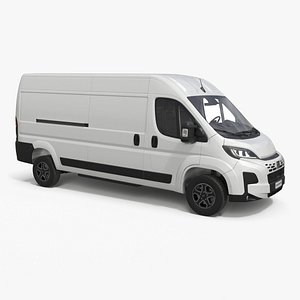 3D White Fiat Ducato 2025 Medium Van