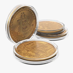 3D Physical Bitcoin Commemorative Coin in Shell model