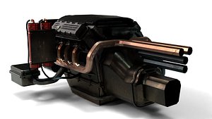 Truck Engine 3D Model
