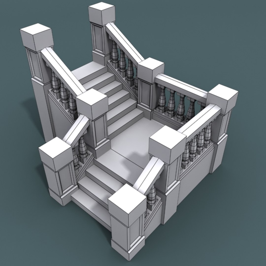 step staircase 3d model