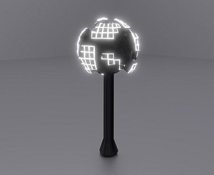 3D Artifact with glowing veins model