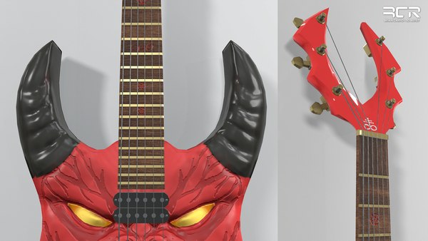 3D model custom electric guitar - - TurboSquid 1705738