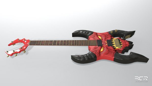 3D model custom electric guitar - - TurboSquid 1705738