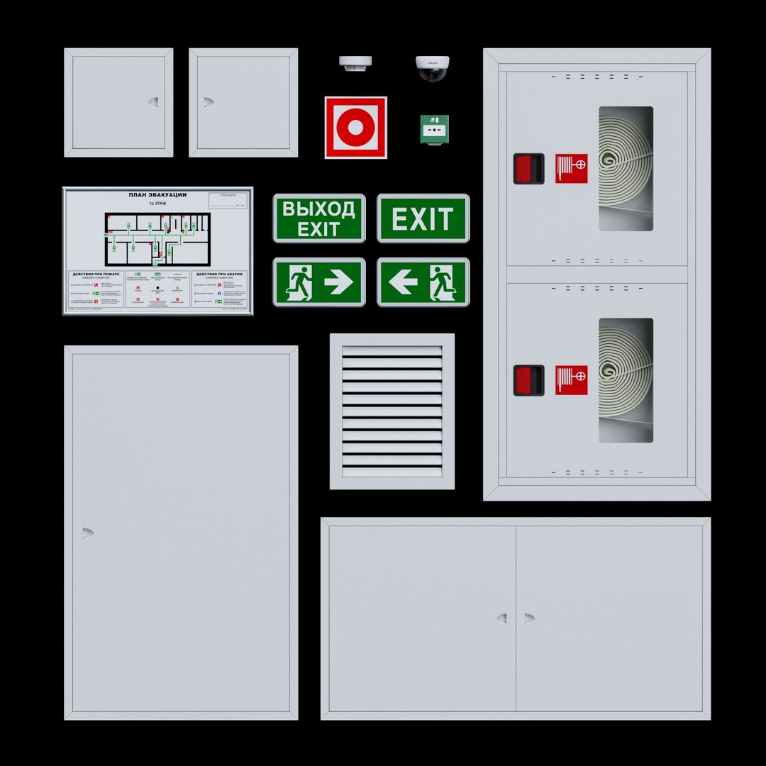 Ventilation Signs 3D Model - TurboSquid 1581848