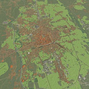 3D Udine Italy - city and urban