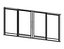 Fenêtre coulissante en aluminium 4 panneaux