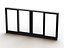 Fenêtre coulissante en aluminium 4 panneaux