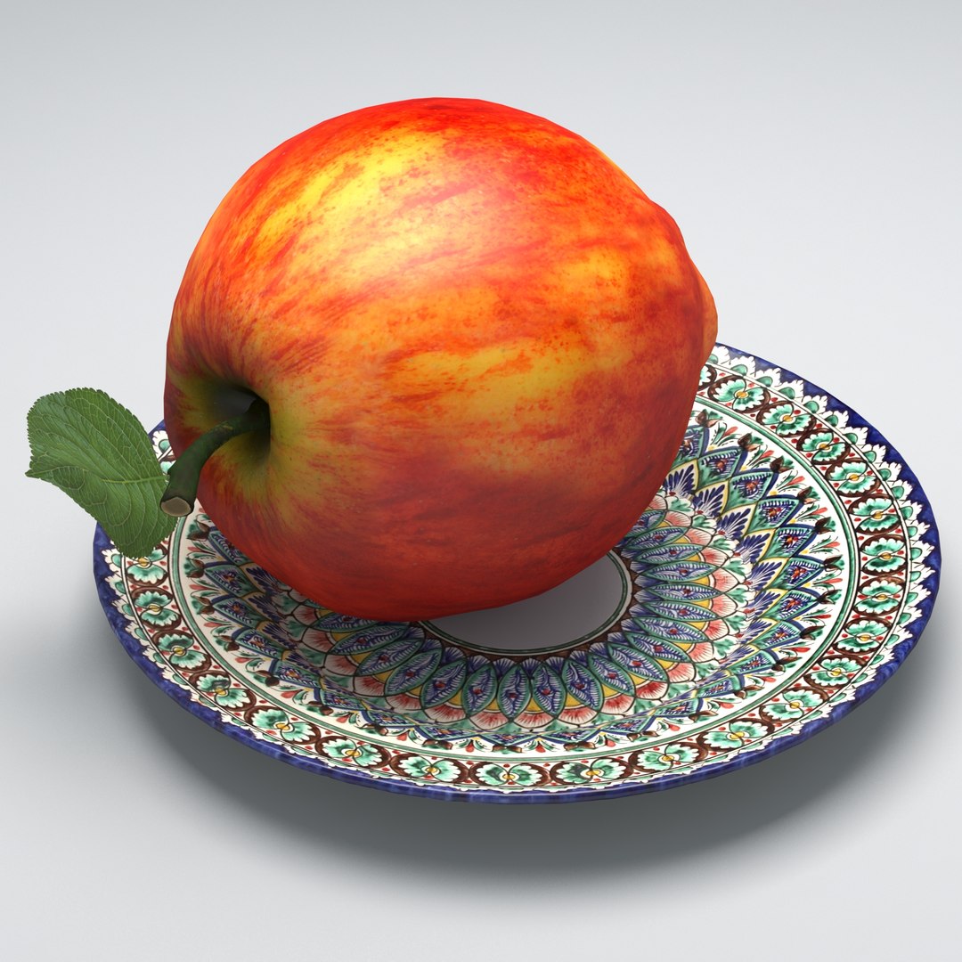 Apple plate model - TurboSquid 1659203