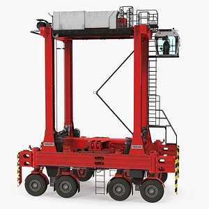 Kalmar Hybrid Straddle Carrier Dirty 3D Model