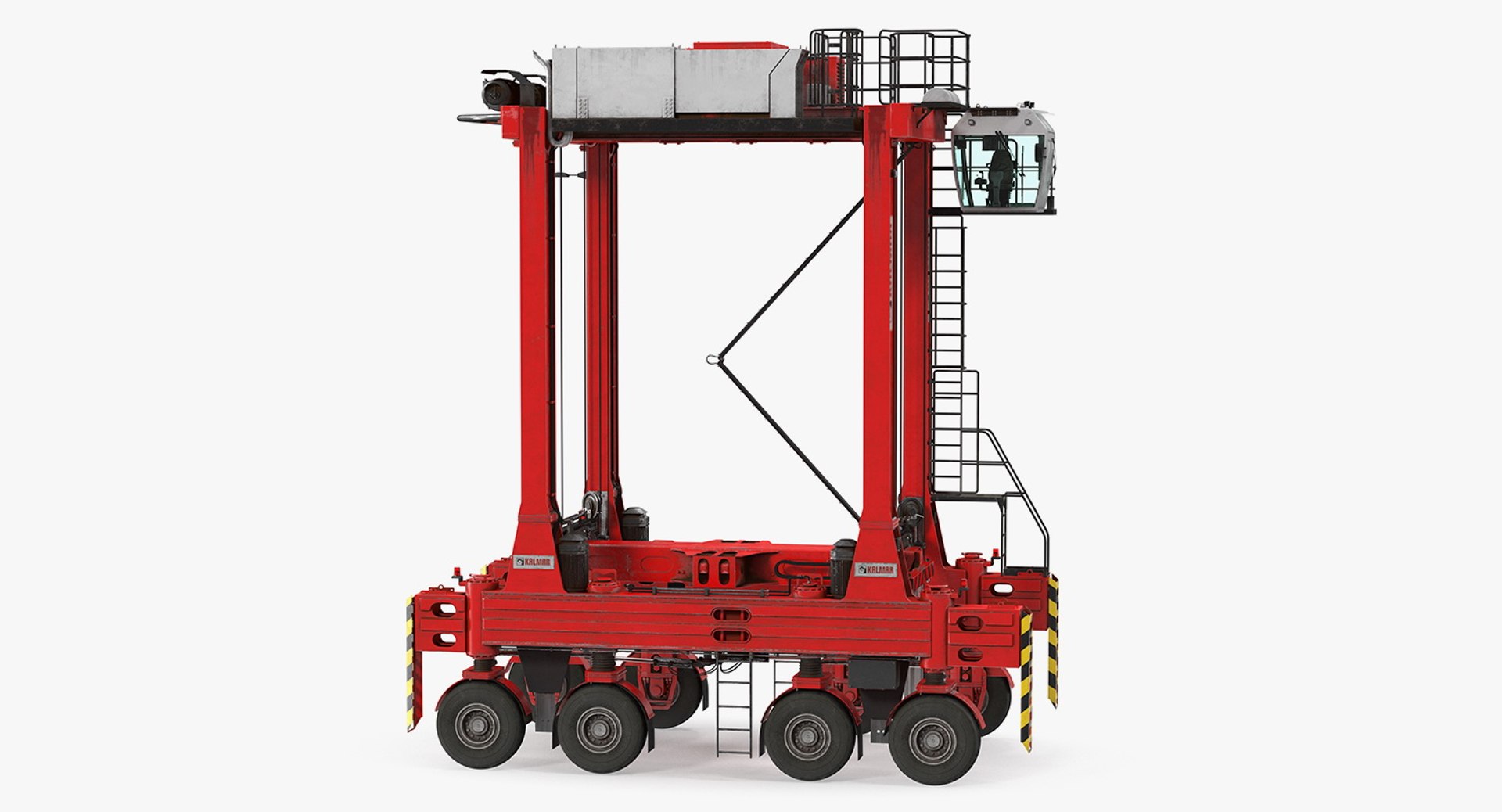 Kalmar Hybrid Straddle Carrier Dirty 3D Model 3D model preview