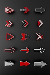 Arrow icon stylized product 15 pack collection ui logo Texture 2 2 2