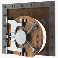 Antique Round Bank Vault Door