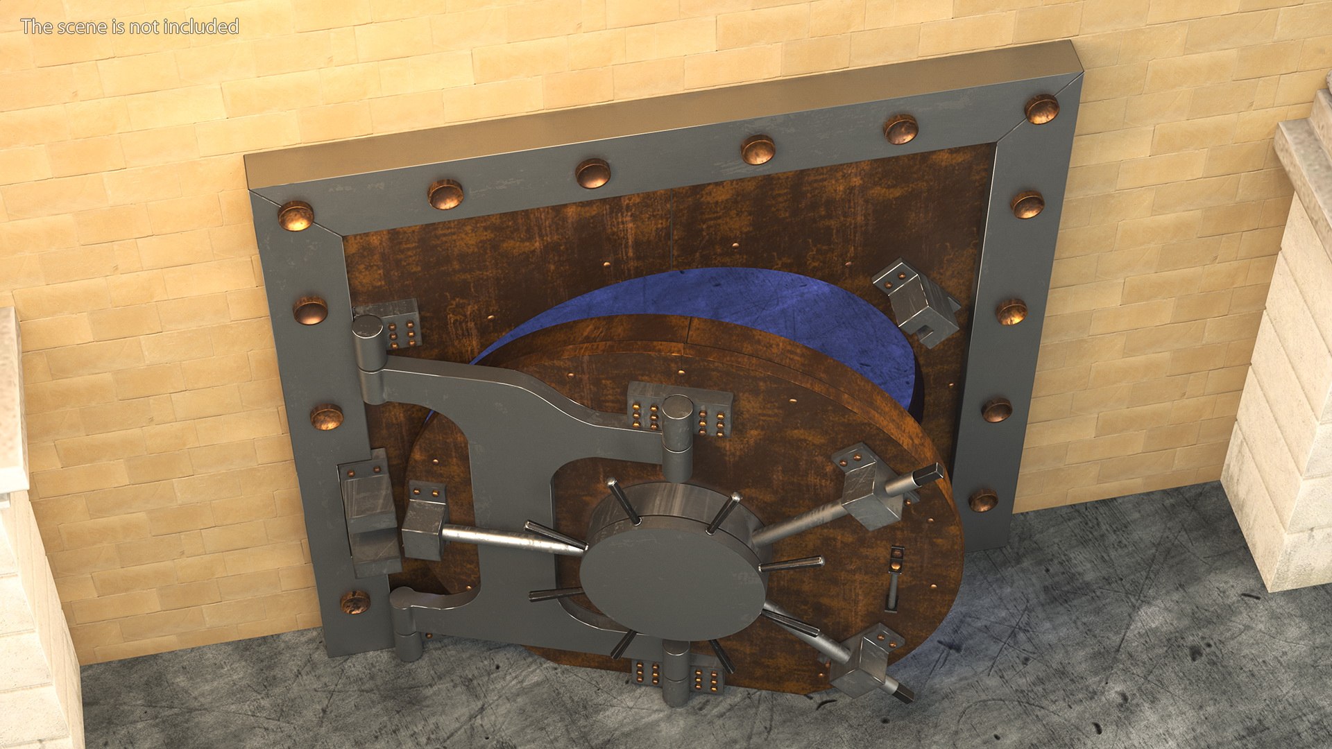 3D Antique Round Bank Vault Door Model - TurboSquid 1848638