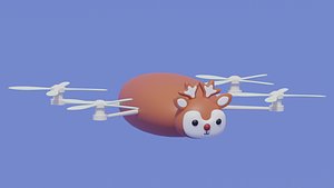 Cartoon Deer Animal Drone