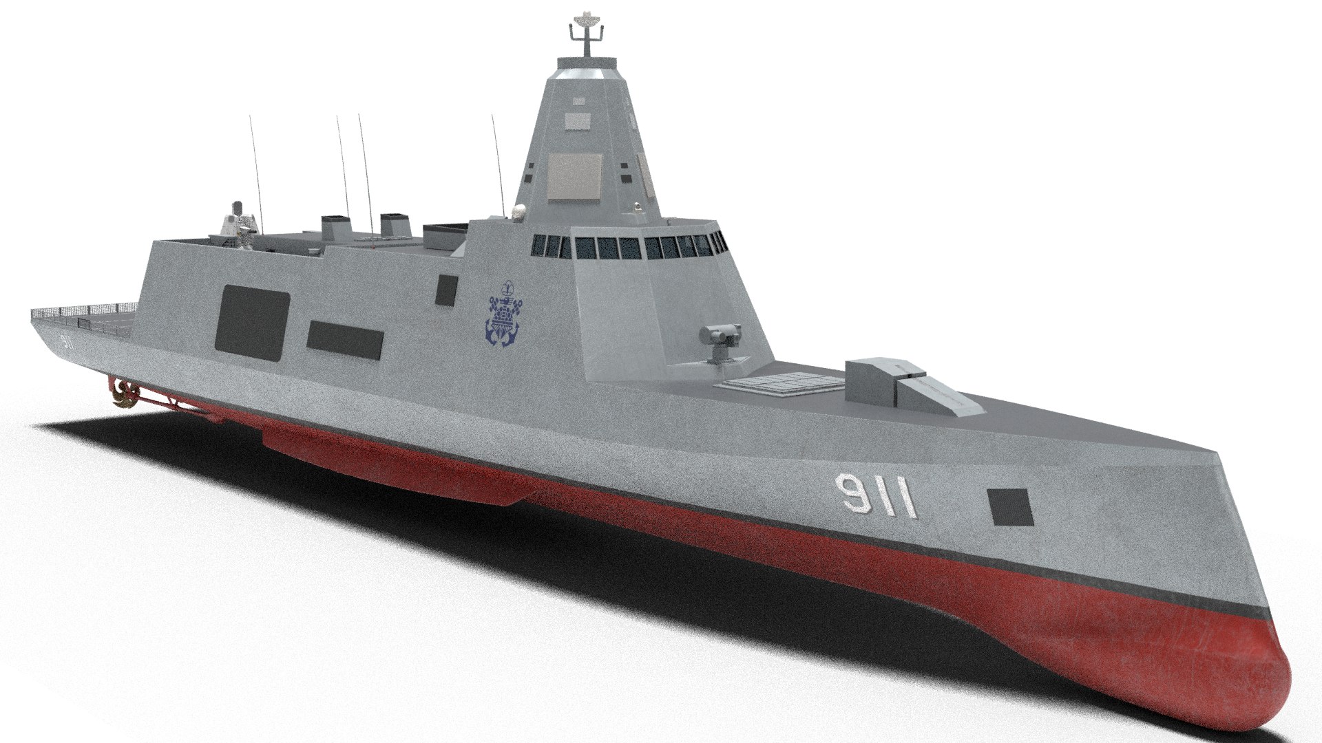 Destroyer KDDX-S 3D Model - TurboSquid 2222005