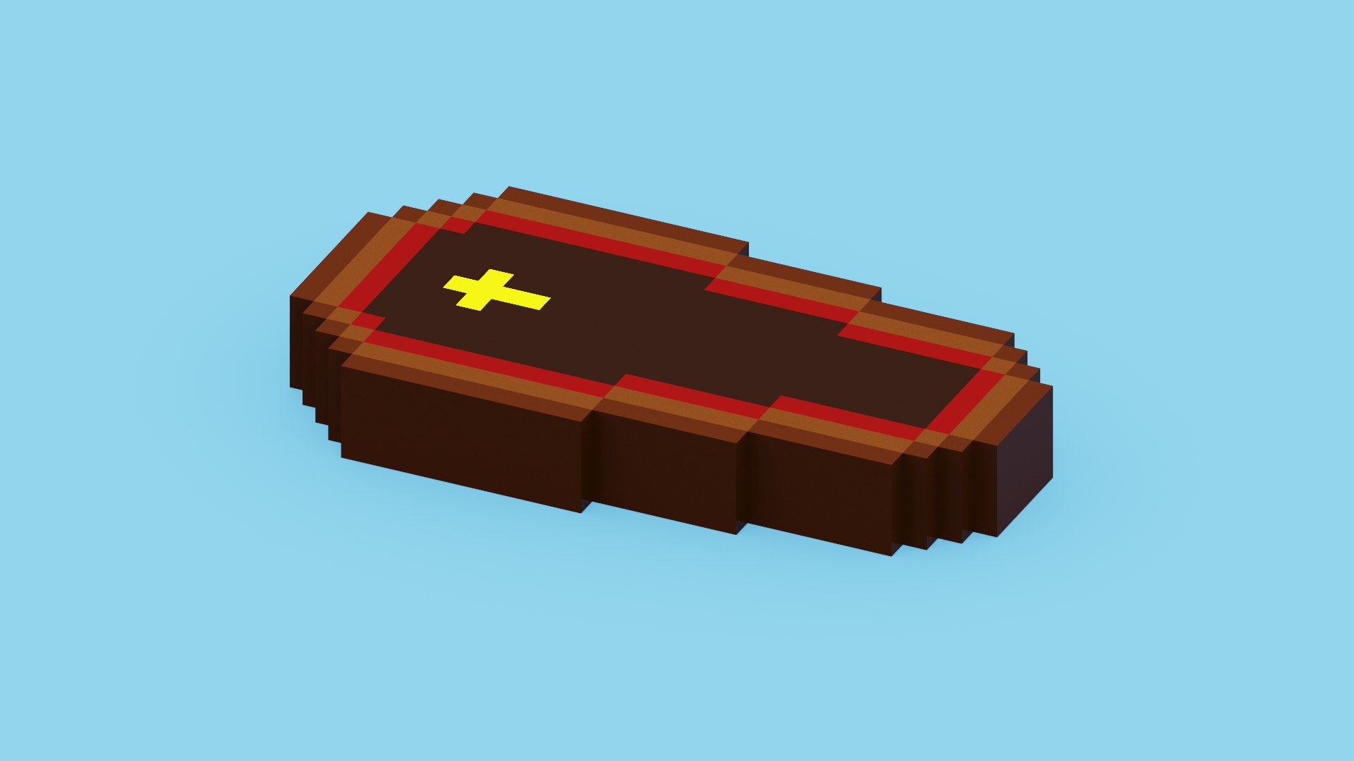 Voxel Coffin 3D Model - TurboSquid 1972752