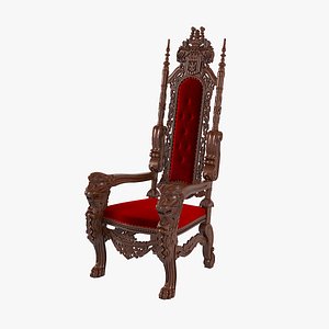 3D lion king throne chair model - TurboSquid 1160042