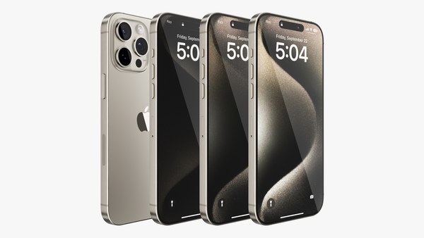 iPhone 15 Pro - Pro Max ナチュラルチタン3Dモデル iPhone 15 Pro - Pro Max ナチュラルチタン3Dモデル