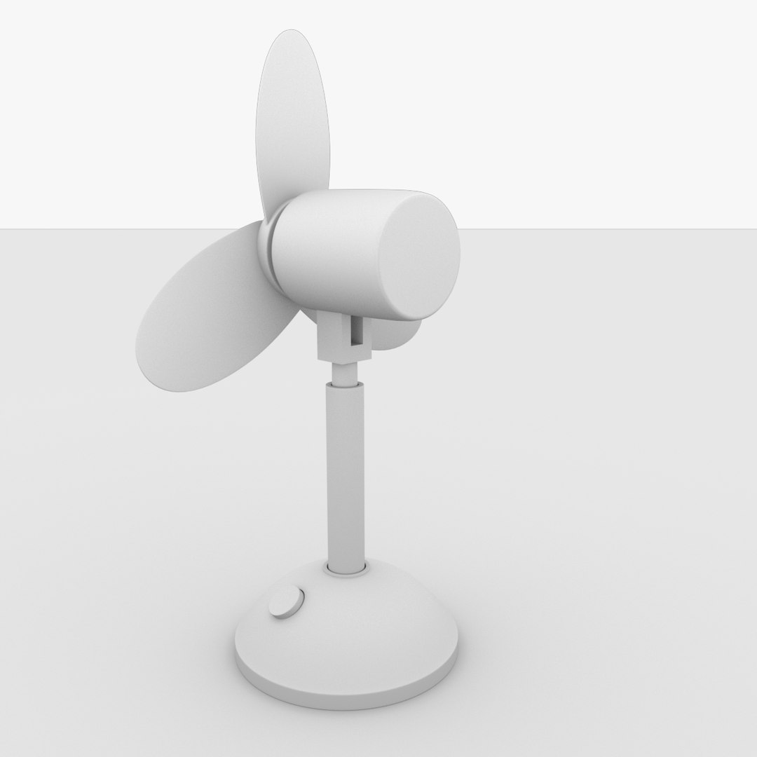 3d model of electric hand fan