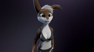 3D Carly Anthro Rabbit