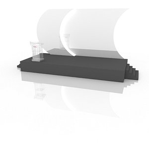 3D stage backdrop rostrum model