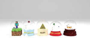 3D 5 Snow globes