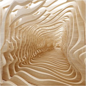 Fantasy Wooden Tunnel 3D