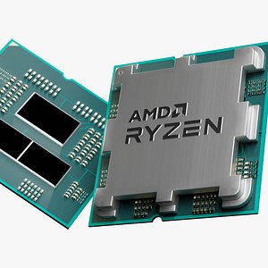 3D CPU AMD RYZEN based on 9000 series 3D model