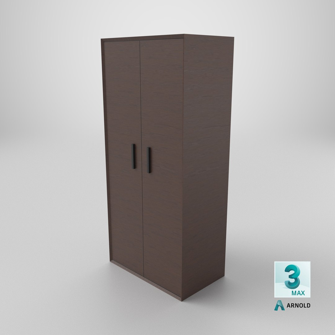 3D Low Poly 2 doors dark wood wardrobe 3D Model True Renders UV 4K PBR Textures model https://p.turbosquid.com/ts-thumb/4A/sleUxZ/1N/stemcell_max_arnold_render/png/1780406631/1920x1080/fit_q87/e2122cce0137d1ceb5587d089789478f04e99cae/stemcell_max_arnold_render.jpg