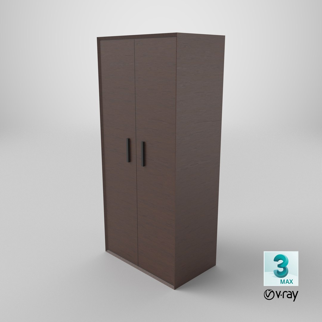 3D Low Poly 2 doors dark wood wardrobe 3D Model True Renders UV 4K PBR Textures model https://p.turbosquid.com/ts-thumb/4A/sleUxZ/aT/stemcell_max_vray_render/png/1780406629/1920x1080/fit_q87/81548a930bbed41ffbd21e122487d2adb6d634ee/stemcell_max_vray_render.jpg