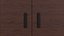 Low Poly 2 doors dark wood wardrobe 3D Model StemCell certified 4K PBR Textures