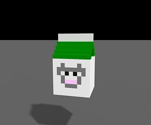 food school milk 3D model
