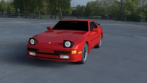 3d obj porsche 944 hdri