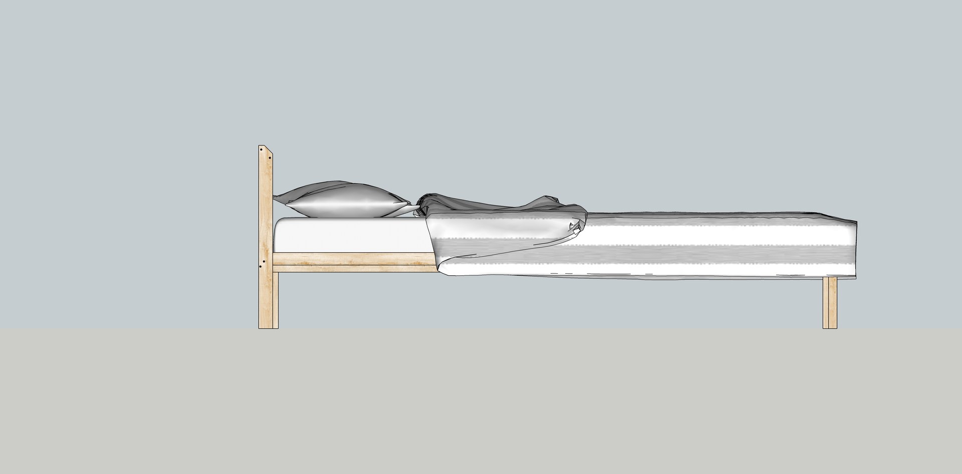 Bed 140x200cm IKEA NEIDEN 3D TurboSquid 2068197