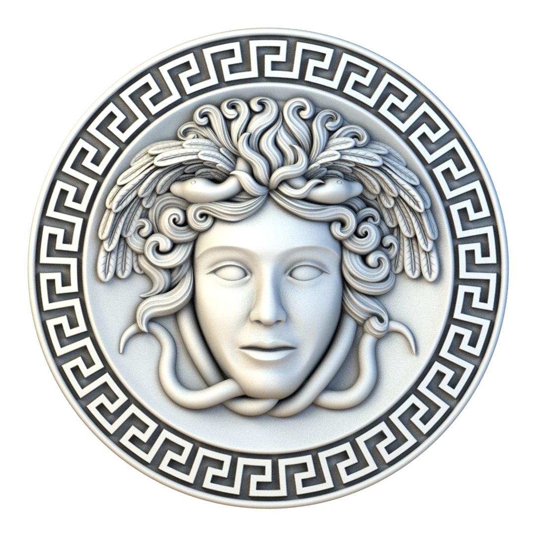 3D Model Medusa Medallion Basrelief Relief - TurboSquid 1504428