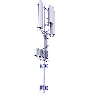 3D Wall Telecom Antenna Mast 62