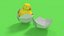 cartoon chick art 3D