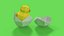 cartoon chick art 3D