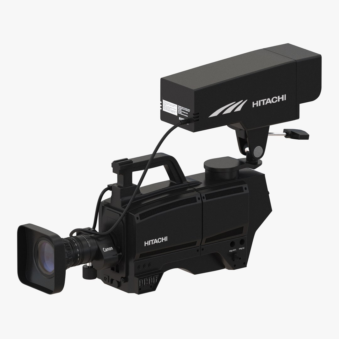 TV Studio Camera Hitachi 3 3D model preview