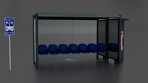 Bus Station 3D model