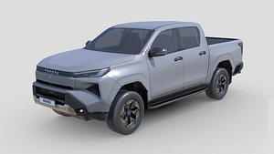 3D Low Poly Car - Toyota Hilux BEV 2026 model