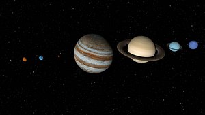 3D model solar planets