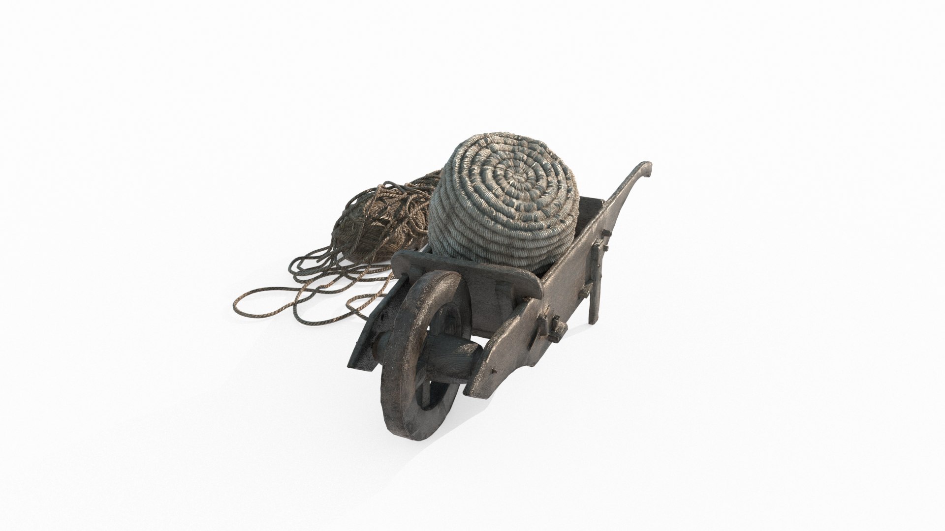 Old Style Transportation Vehicle Wheeled Handcart 3D Model - TurboSquid ...