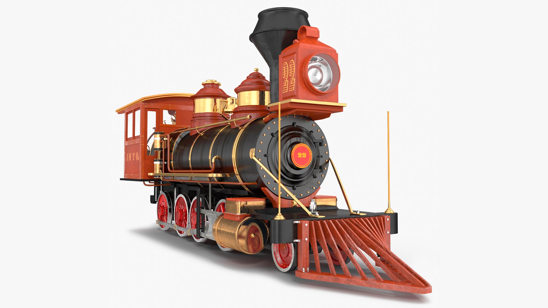 Steam Engine Locomotive 3D model preview