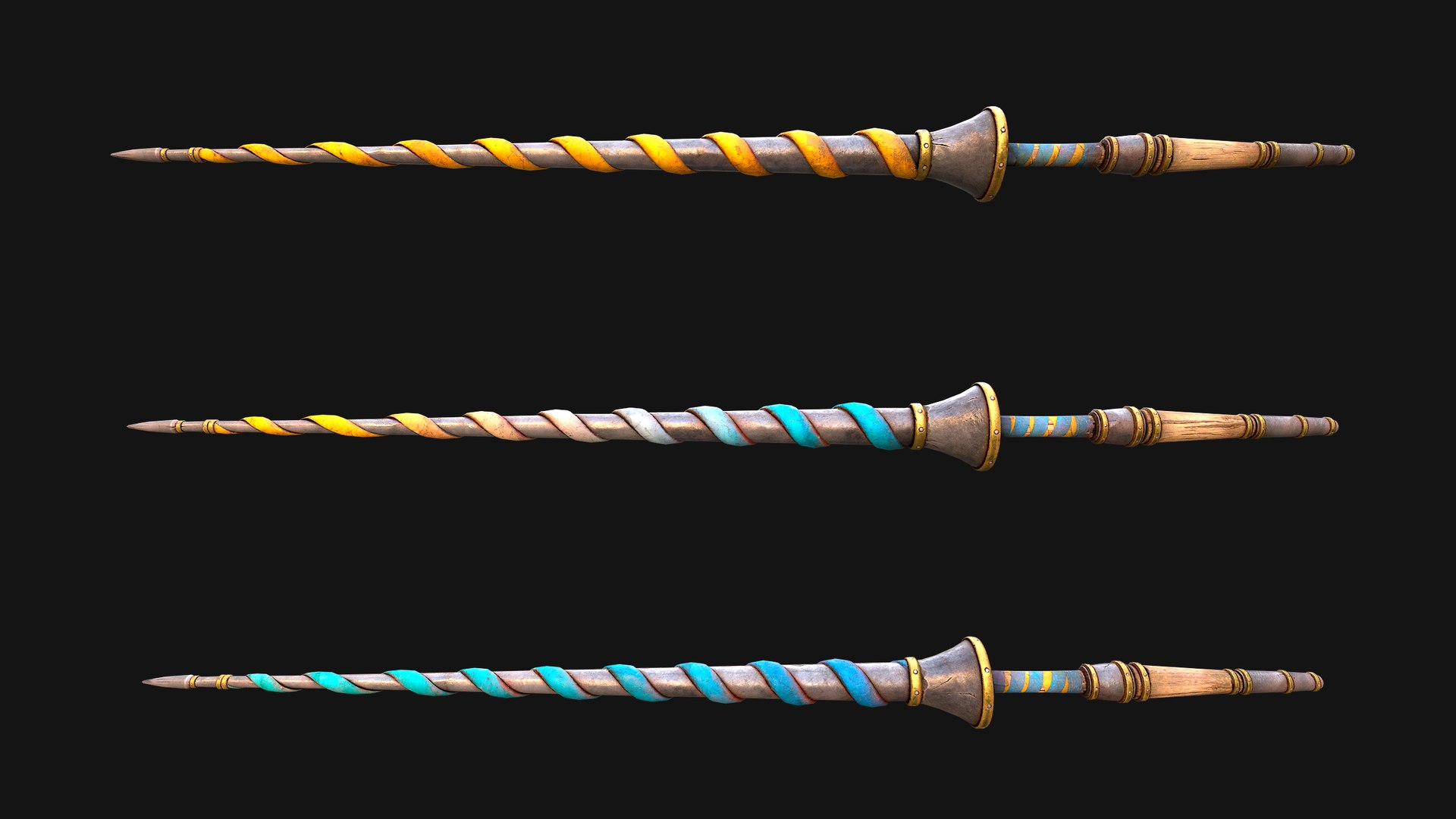 3D Medieval Cavalry Tournament Spear Lance Weapon https://p.turbosquid.com/ts-thumb/4B/WhO5iD/fN/cavalrylanceyellowblue2/png/1774105600/1920x1080/fit_q87/a31db4801e3766f4b1988c552cbeaeb145b3a1ad/cavalrylanceyellowblue2.jpg