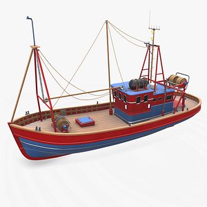 3D Fishing Boat 06 Low-poly PBR