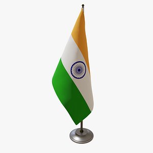 3D Table Flag India model