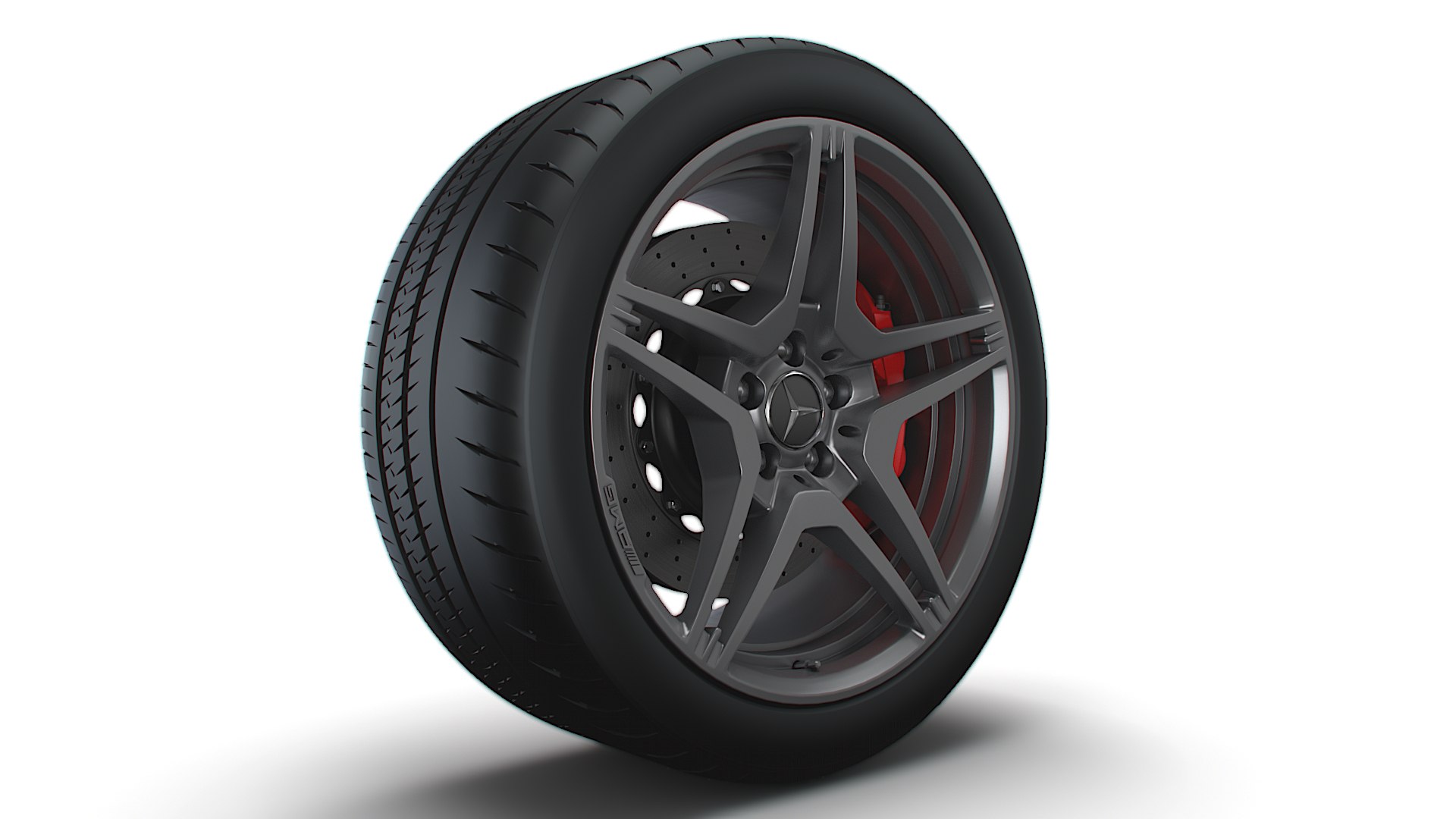 AMG Iv Twin Spoke Wheel 3D Model - TurboSquid 2021697